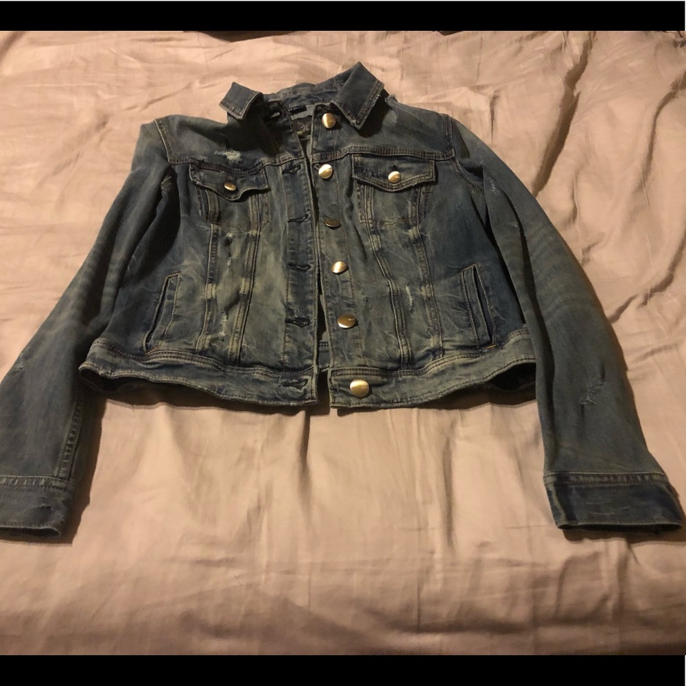 American Eagle distressed jean jacket